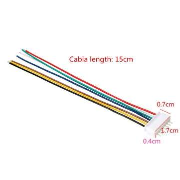 Excellway 10 Sets Mini Micro JST XH2.54mm 7 Pin Connector Plug Socket Wire Cable 150mm