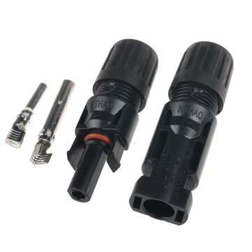 Excellway 5 Pairs PV Solar Panel Cable MC4 Connectors Male & Female Waterproof IP67 for Photovolta