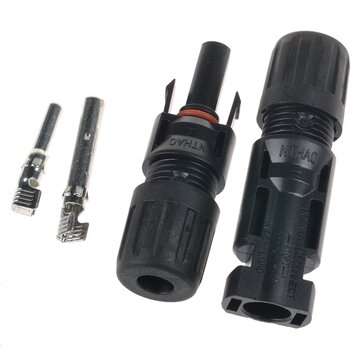 Excellway 5 Pairs PV Solar Panel Cable MC4 Connectors Male & Female Waterproof IP67 for Photovolta