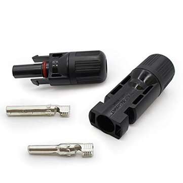 Excellway 5 Pairs PV Solar Panel Cable MC4 Connectors Male & Female Waterproof IP67 for Photovolta
