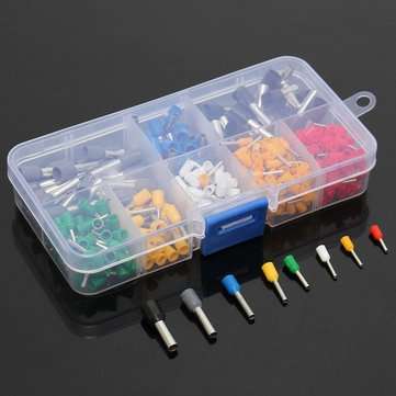 Excellway CT04 400Pcs Wire Copper Crimp Connector Insulated Cord Pin End Terminal
