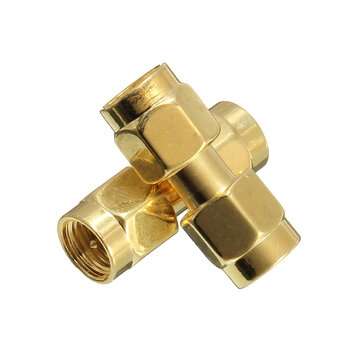 Excellway CA01 2Pcs Copper SMA Male To SMA Male Plug RF Coaxial Adapter Connector