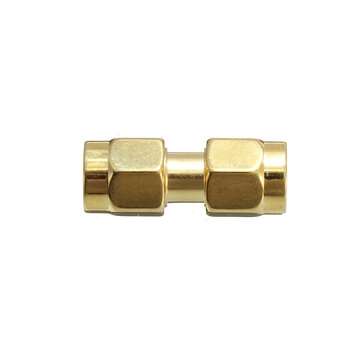 Excellway CA01 2Pcs Copper SMA Male To SMA Male Plug RF Coaxial Adapter Connector