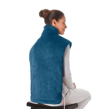 Extra Long Neck & Shoulder Heating Pad Massage Cushion Relieve Fatig... (COLOR.: RED | SIZE: EUPLUG)