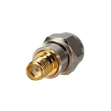 F Male Plug To SMA Female Jack Coaxial Adapter Connector Alloy Steel