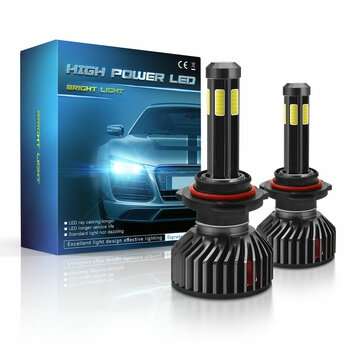 F2 COB LED Car Headlights 9005 9006 H4 H7 H11 H1 Bulbs Fog Lamps 55W 6500LM 6500... (TYPE: 9006/HB4)