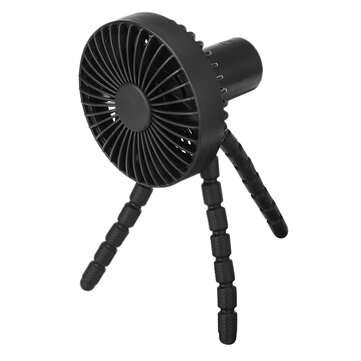 F1010 Tripod Fan Silent Multifunctional Portable Summer Fan (COLOR: BLACK)