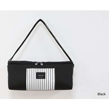 Fashion Nylon Thermal Lunch Bags Insulated Cooler Box Tote Men Kids Adults Porta... (COLOR.: BLACK)