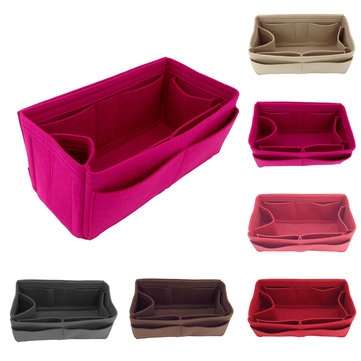 Felt Insert Purse Handbag Organizer Multi Pocket Storage Tote Li... (COLOR.: GEBROKENWIT | SIZE: #2)