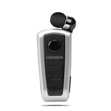 Fineblue F910 Wireless bluetooth Handsfree Business Clip Earphone with Calls Rem... (COLOR.: SILVER)