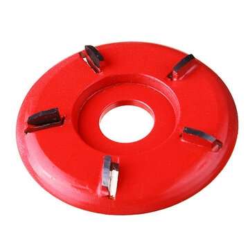 Five-tooth ARC Wood Turbo Carving Disc Tool Milling Cutter for 22mm Angle Grinder (COLOR.: RED)