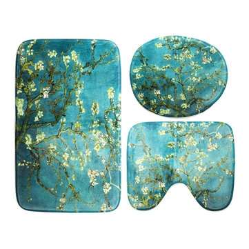 Flower Waterproof Shower Curtain Waterproof Polyester Fabric Bathroom Curtains for... (TYPE: K10PRO)