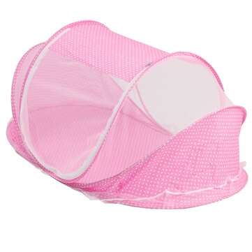 Foldable Mosquito Net Folding Baby Travel Bed Crib Canopy Pop up Beach Mesh (COLOR: PINK)