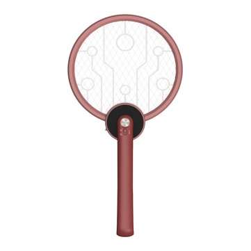 Foldable Hand-held Electric Anti-mosquito Swatter Household Car Mosquito Swatter USB... (COLOR: RED)