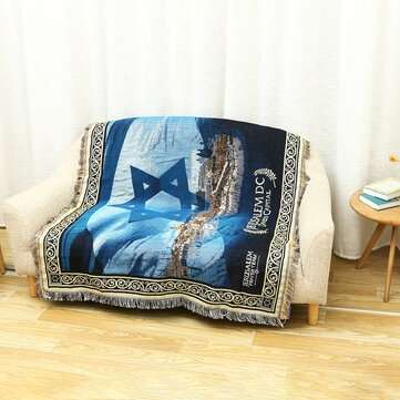 Folding Decorative Blanket Knit Tapestry Prayer Carpet Middle East Sofa Towel for Hom... (STYLE: 01)