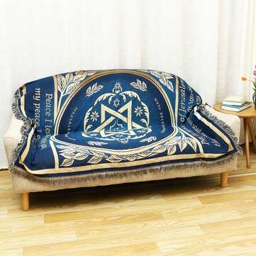 Folding Decorative Blanket Knit Tapestry Prayer Carpet Middle East Sofa Towel for Hom... (STYLE: 02)