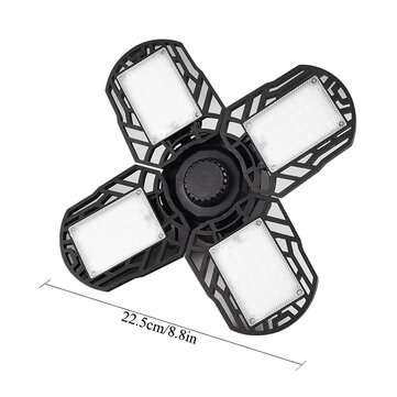 Folding 78/104 LED Garage Light E27 Daylight For Workshop Warehouse Ceilin... (LED QUANTITY: 104LED)