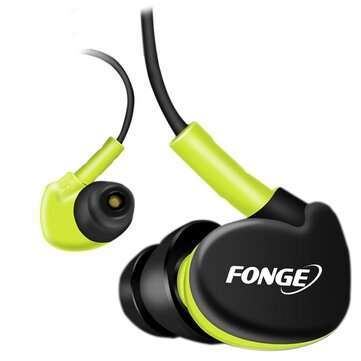 FONGE S500 Sport Stereo Bass 3.5mm In-ear Earphone Running Waterproof Sweatproof ... (COLOR.: GREEN)