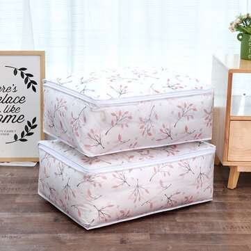 Folding Washable PEVA Quilts Storage Bags Portable House-moving Container C... (SIZE: S | COLOR.: B)