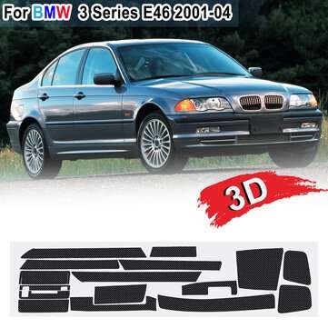 For BMW 3-Series E46 2001-04 Glossy/ Matte Carbon Fiber Sticker Vinyl Decal Trim (TYPE: A)