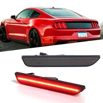 Front/Rear LED Side Marker Lights Turn Signals Lamps Smoked Pair for Ford Musta... (TYPE: REARLIGHT)
