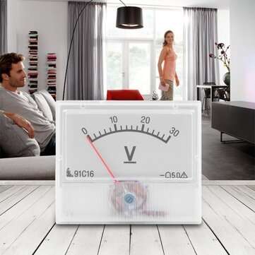 FROZEN TRAVEL Professional 0-30V DC Analog Volt Voltage Panel Meter Voltmeter Gauge With Class 2.5 A