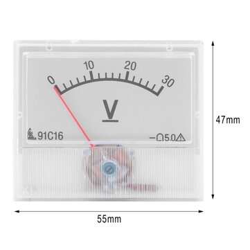 FROZEN TRAVEL Professional 0-30V DC Analog Volt Voltage Panel Meter Voltmeter Gauge With Class 2.5 A
