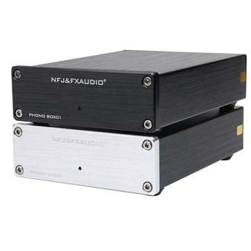 FX-AUDIO PHONO BOX01 LP Vinyl Record Player Mini MM Phono Preamp Au... (COLOR.: BLACK | ADAPTOR: EU)