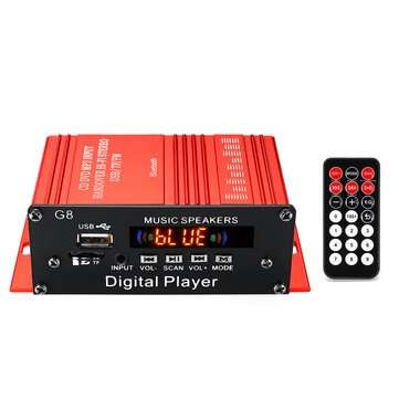 G8 12V Car Audio Stereo Power HIFI Amplifier bluetooth FM Radio 2CH 200W Support FM AUX SD U disk