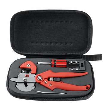 Garden Nursery Fruit Pruning Shears Grafting Scissor Tools Sets Tree Cutting Set (COLOR.: RED)