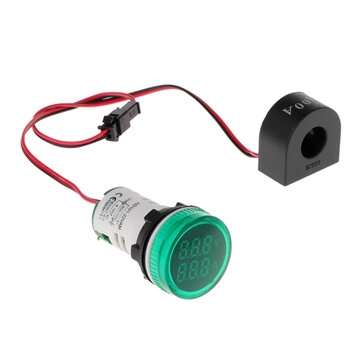 Geekcreit 2in1 22mm AC50-500V 0-100A Amp Voltmeter Ammeter Voltage Current Mete... (COLOR.: GREEN)