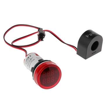 Geekcreit 2in1 22mm AC50-500V 0-100A Amp Voltmeter Ammeter Voltage Current Meter ... (COLOR.: RED)