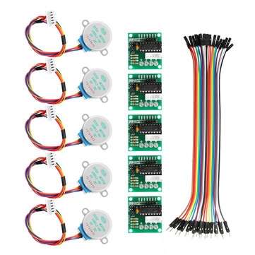 Geekcreit 5Pcs 5V Stepper Motor With ULN2003 Driver Board Dupont Cable