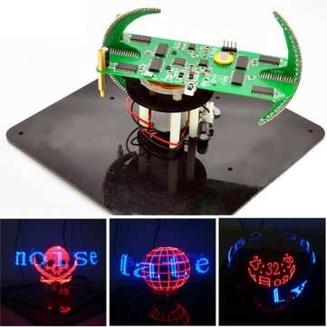 Geekcreit DIY Biaxial Spherical Rotating DIY LED Flash Kit Creative POV Soldering Training Kit