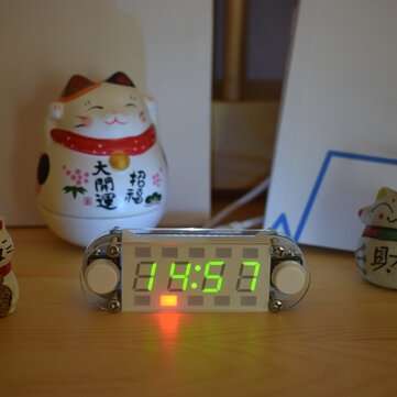 Geekcreit Multicolor Digital Tube Multifunctional DIY Clock Kit with Different ... (COLOR.: WHITE)