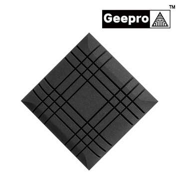 Geepro 6Pcs 3D Big Cube Black 5cm Thick Soundproof Foam Studio Foams Acoustic Wall Panel Tile
