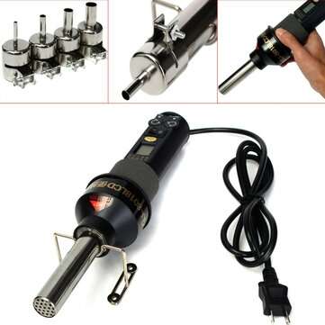 GJ-8018 200W 110V Electronic LCD Heat Gun Hot Air Gun Welding Tools with 4 Nozzles