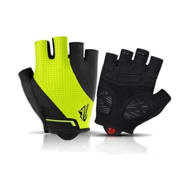GOLOVEJOY Cycling Gloves Half Finger Riding Outdoor Mtb Bike Shockpro... (SIZE: 2XL | COLOR: YELLOW)