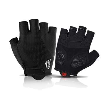 GOLOVEJOY Cycling Gloves Half Finger Riding Outdoor Mtb Bike Shockproof ... (SIZE: M | COLOR: BLACK)