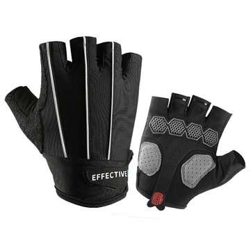 golovejoy Motorcycle Half Finger Gloves Sport Riding Reflective Protective Outdoor An... (SIZE 3: L)