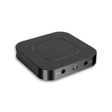 Grwibeou BT-13 2 In 1 Bluetooth 5.0 Transmitter Receiver 3.5mm Audio Adapter Comp... (COLOR.: BLACK)