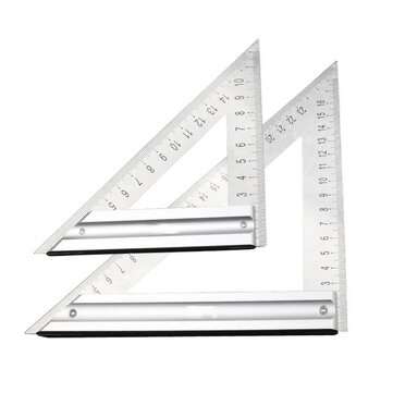 Greener 90 Degree Square Ruler Triangle Ruler Stainless Steel Multi-Function Tria... (LENGTH: 120MM)