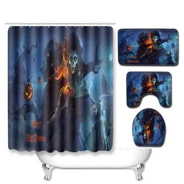 Halloween Shower Curtain Toilet Soft Velvet Kitchen Mat (SIZE: 4#)