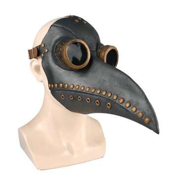 Halloween Medieval Steampunk Plague Doctor Bird Mask Latex Punk Cospla... (TYPE: GUNCOLORWITHCOPPER)