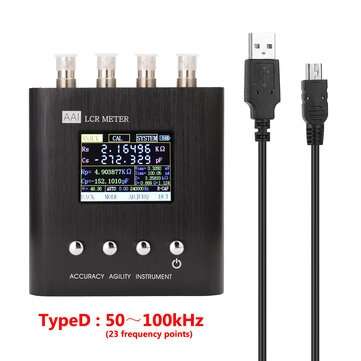 Handheld Impedance Tester Bridge LCR Digital Resistance M... (TYPE: 50100KHZ23FREQUENCYPOINTS)