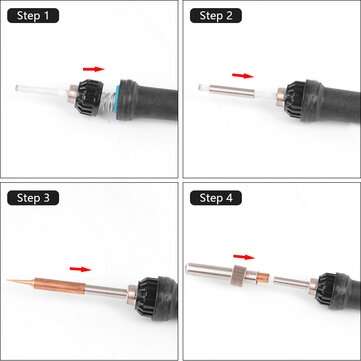 Handskit 15Pcs Pure Copper Solder Iron Tip 900M Tip for Soldering Rework Station Solder Tips