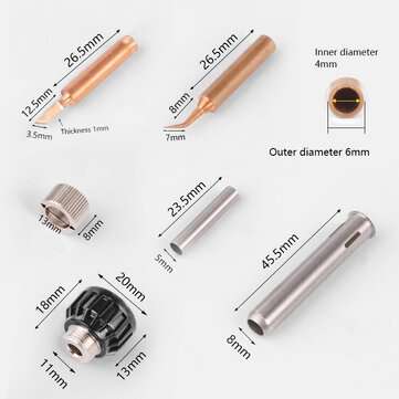 Handskit 15Pcs Pure Copper Solder Iron Tip 900M Tip for Soldering Rework Station Solder Tips