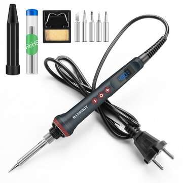 Handskit 90W LED Digital Soldering Iron Kit 110V/220V Adjust Temperature Elect... (PLUG: 220VEUPLUG)