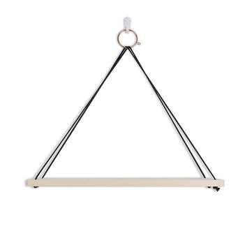 Hanging Shelf Storage Holder Plant Rack Wooden Bedroom Wall Mount... (SIZE: S | COLOR: NATURALCOLOR)
