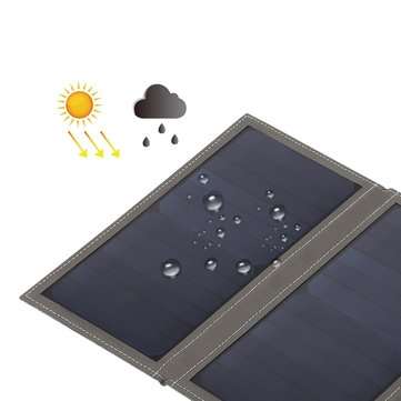 HAWEEL 5V 14W Waterproof Solar Charge Bag Folding Panel DIY Power Bank with Dual USB